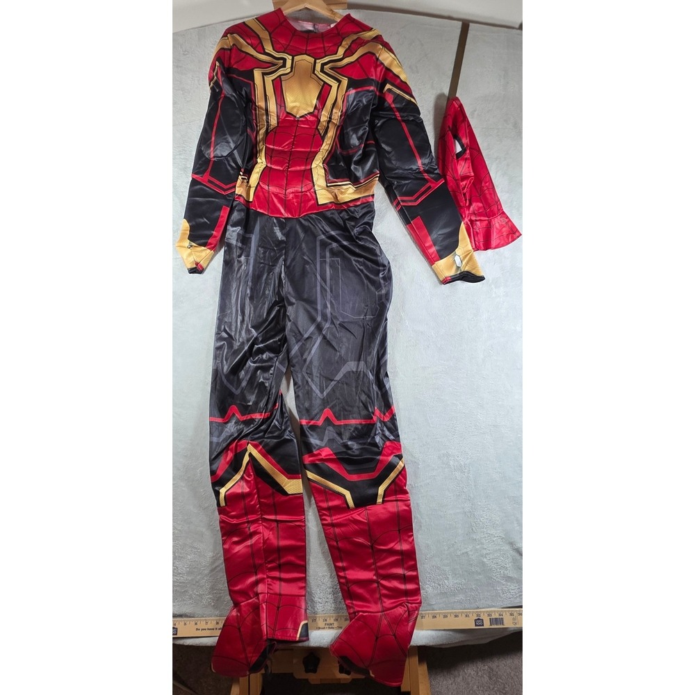 Jazwares Marvel Spider-Man Integrated Suit Adult Costume XL Padded Jumpsuit Mask
